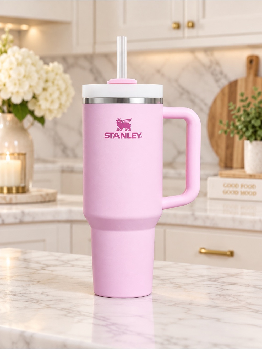 STANLEY Quencher H2.0 FlowState 40 oz Tumbler Rose Quartz 2.0 Pink
